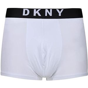 DKNY Heren Trunks New York, Designer Ondergoed voor Mannen, Pack van 3 - Wit