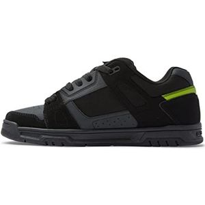 DC Shoes Heren Stag Sneaker, Black/Lime Green, 42 EU, Black Lime Green, 42 EU