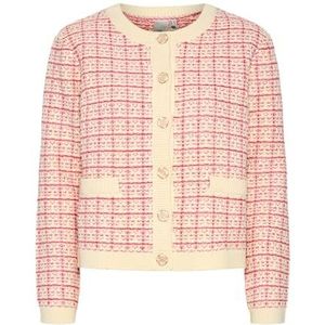 Y.A.S - YASLIVIA LS SHORT KNIT CARDIGAN - Kleur: Birch - Materiaal: Knit