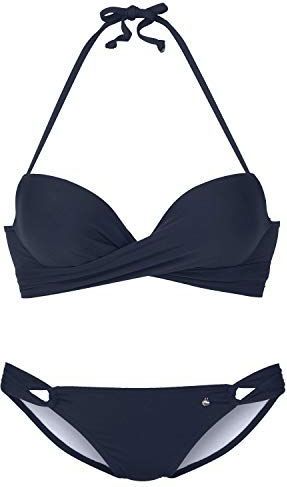 Look - Push-up Bikini - Marine - Gewatteerd - Met Sluiting Achter