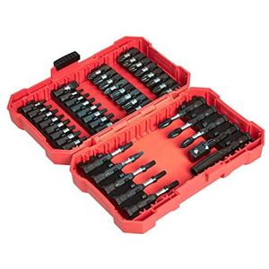 Amazon Basics Slagschroevendraaier, bits, set, kruiskop, sleuf en torx, 42 stuks, 15 cm x 9,5 cm x 4,1 cm