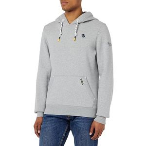 bridgeport Heren Hoodie 36613735-BR02, lichtgrijs melange, M, lichtgrijs, gemêleerd, M