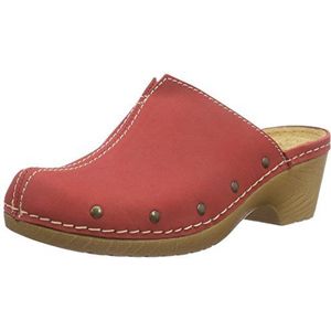 Jana 27302 clogs voor dames, Rood Rood 500, 42 EU Breed