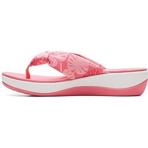 Clarks Arla Glison Teenslippers voor dames, Koraal Print Textiel, 42 EU