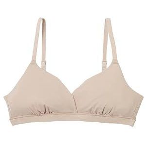 Athena - Easy Seconde Skin Beha voor dames - gekruiste driehoekige beha, zonder beugel - Ultra Stretch microvezel, Cafe Latte, S