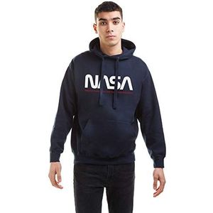 Nasa Insignia sweatshirt met capuchon voor heren, Donkerblauw, M