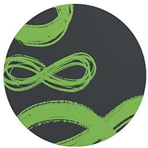 Questo Casa, Ronde digitaal bedrukte muismat, antislip onderkant, voor kantoor en thuis, diameter: 22 cm