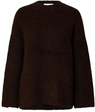 Selected - Gabriella - Gebreide Trui - Oversized Pasvorm - Ronde Hals - Lange Mouwen