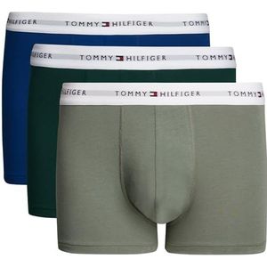 Tommy Hilfiger Katoenen boxershorts voor heren, verpakking van 3 stuks, Veelkleurig (Hunter/Stonewash Gr/Des Sky), XXL