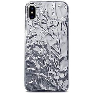 Glam cover metaal iPhone X/XS zilver
