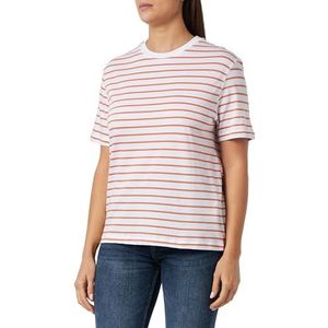 Stripe T-shirt; herfstblad, oranje, XL