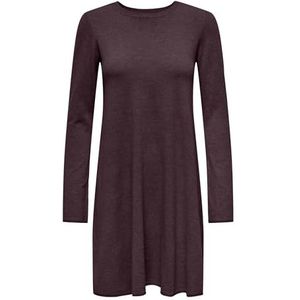Only - ONLAMALIO LIFE LS ONECK DRESS - Midi-jurk - Winetasting - Lange Mouwen