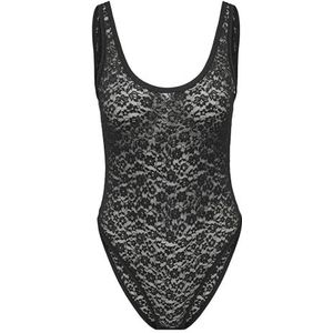 Only - Onlemily Allover Lace Body - Zwart - Bodystocking