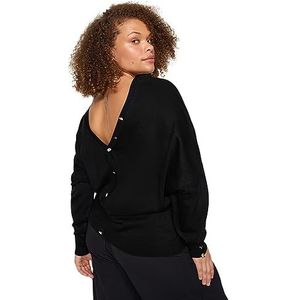 Trendyol - Losse Trui - Zwart - 100% Acryl