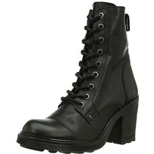 Bronx BX 554 dames halfhoge schacht laarzen, Zwart Black01, 37 EU