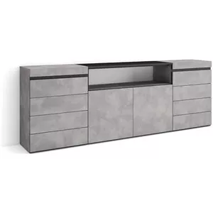 Dressoir Met 8 Inklapbare Stoffen Lades, Ladekast Met Werkbl Dressoir Met 8 Inklapbare Stoffen Lades, Ladekast Met Werkbl