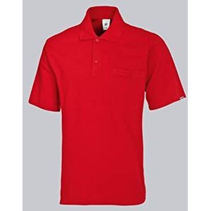 BP 1612-181 unisex poloshirt van duurzaam gemengd weefsel rood, maat M
