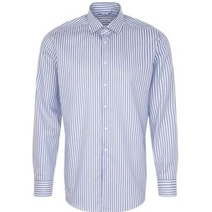 Seidensticker Zakelijk overhemd voor heren, regular fit, strijkvrij, kent-kraag, lange mouwen, 100% katoen, blauw, 42