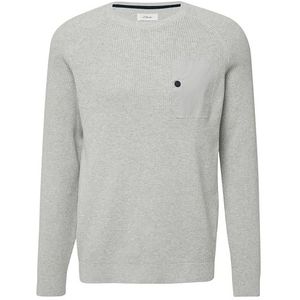 Gebreide Trui - Mustermix - Raglanärmels - Met Borstzak en Drukknop