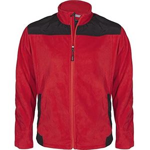 Texstar FJ46 heren stretch fleece jas, maat M, rood