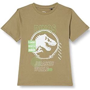 Jurassic Park BOJUPAMTS035 T-shirt, kaki, 08 jaar, jongens, Khaki (stad), 8 Jaren