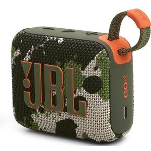 JBL GO 4, Ultra-Portable Bluetooth Speaker met JBL Pro Sound en een stevige bass, PlaytimeBoost, waterdicht ontwerp, 7 uur speeltijd, in camouflage