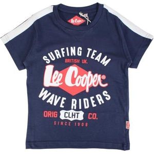 Lee Cooper T-shirt voor jongens - top met korte mouwen - katoen - marineblauw - 6 jaar, Marineblauw, 6 Jaren
