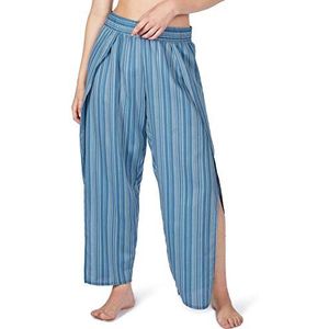Skiny Dames Zomer Loungewear Shorts Broek, Veelkleurig (Coronetblue Stripe 2496), 38