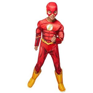 Rubie's Officiële DC Superhero The Flash Deluxe Kinderkostuum, Kindermaat Medium Leeftijd 5-7 Jaar