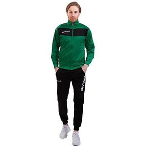 Givova Visa, Men's Gym Suit, Multicoloured(green/black),XS