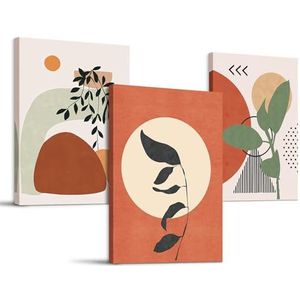 3 stuks canvas poster, moderne abstracte muurkunst, Boheemse stijl