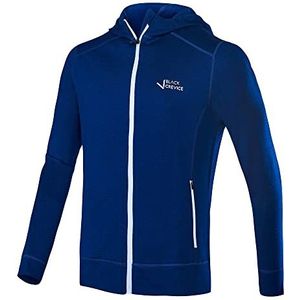 Black Crevice Merino Herenjack Met Capuchon, Hoogwaardige Jas Van 70% Merinowol en 30% Polyester, Temperatuurregulerende Hoodie, Mulesingvrij, Blauw, S