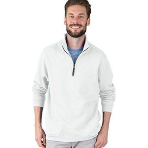 Charles River Apparel Unisex-Adult's Crosswind Quarter Zip Sweatshirt (Regular & Big-Tall Sizes), White, XL