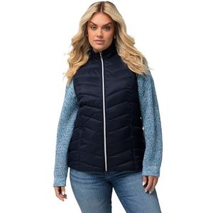 Ulla Popken Grs Hyprar gewatteerd vest voor dames, waterafstotend vest, zwart, 46-48