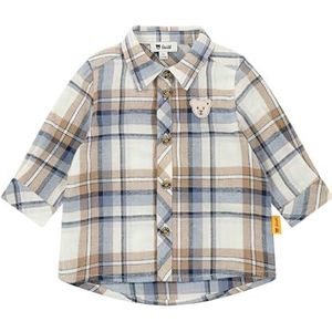 Steiff Shirt met lange mouwen EU maat 56 Stonewash, overhemd met kraag, kinderhemd, chic en comfortabel, ook voor feestelijke gelegenheden, wasmachinebestendig, stonewash, 56