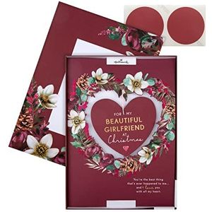 Hallmark Boxed kerstkaart voor vriendin - traditioneel hart en vers ontwerp