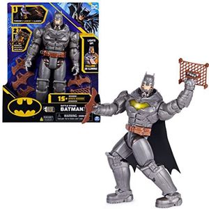 DC Comics Batman - Battle Strike Batman-actiefiguur van 30 cm met 5 accessoires en meer dan 20 geluiden