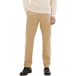 TOM TAILOR Heren Regular Fit Basic Chino Broek, 10942 - Beach Sand, 29W / 32L