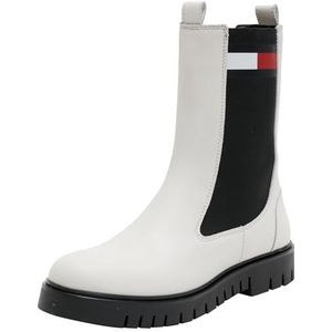 Tommy Jeans - TJW lange Chelsea Boot - Wit Ecru - Dames