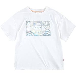 Levi's Kids Lvg Oversized T-shirt voor meisjes, Kleur: wit, 10 Jaar