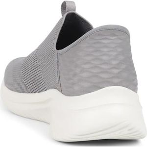 Skechers Ultra Flex 3.0 Smooth Step Sneaker voor heren, Grijze gebreide rand, 39.5 EU