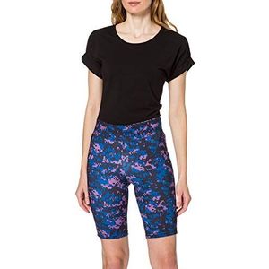 Urban Classics Camo Tech Fietsbroek voor dames, hoge taille, knielange leggings voor vrouwen, verkrijgbaar in vele kleuren, maten XS - 5XL, Digitale Duskviolet Camo, XL