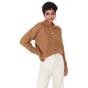 Trendyol Acryl Trui - Bruin - Regular L Bruin, BRON, L