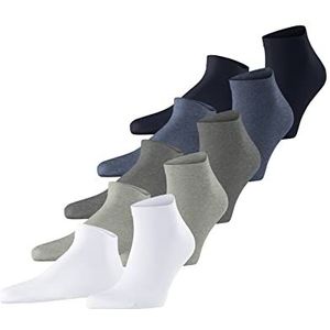 ESPRIT Heren Korte sokken Solid-Mix 5-Pack M SN Katoen Kort eenkleurig Multipack 5 Paren, Veelkleurig (Sortiment 0020), 40-46