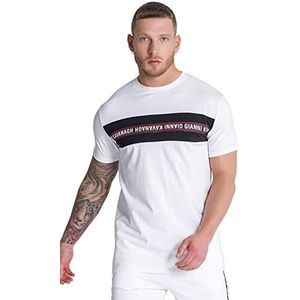 Gianni Kavanagh White Heat Block Tee T-shirt voor heren, Wit, L