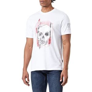 Kaporal Heren-T-shirt, model Paint-kleur wit, maat mannen