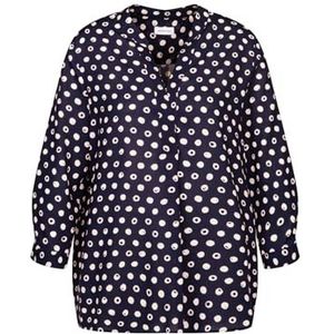 Seidensticker - Damesblouse - Donkerblauw - Regular Fit - 3/4-mouw - 100% Viscose