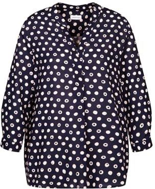 Seidensticker - Damesblouse - Donkerblauw - Regular Fit - 3/4-mouw - 100% Viscose