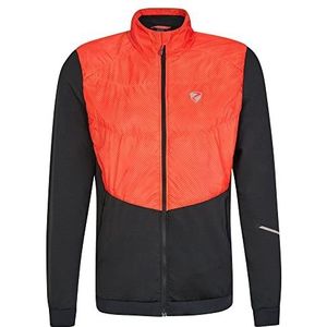 Ziener Nesko functionele/hybride jas voor heren, bergsport, gewatteerd, winddicht, Primaloft, nieuwe rode strepen, 54