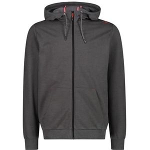 CMP - Sweatshirt van katoen voor heren met vaste capuchon, antraciet melk, 52